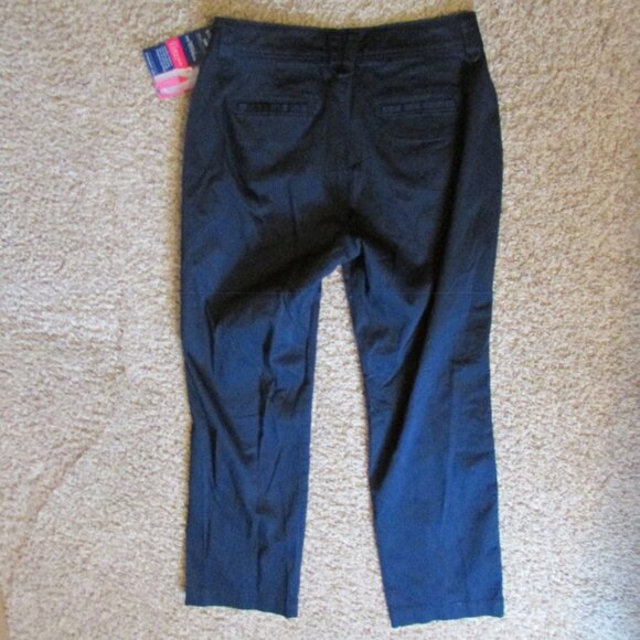 NWT Riders By Lee Navy Blue 12 Curvier Shape Chinos Pants Straight Leg - Picture 3 of 3